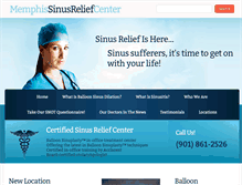 Tablet Screenshot of memphissinusreliefcenter.com